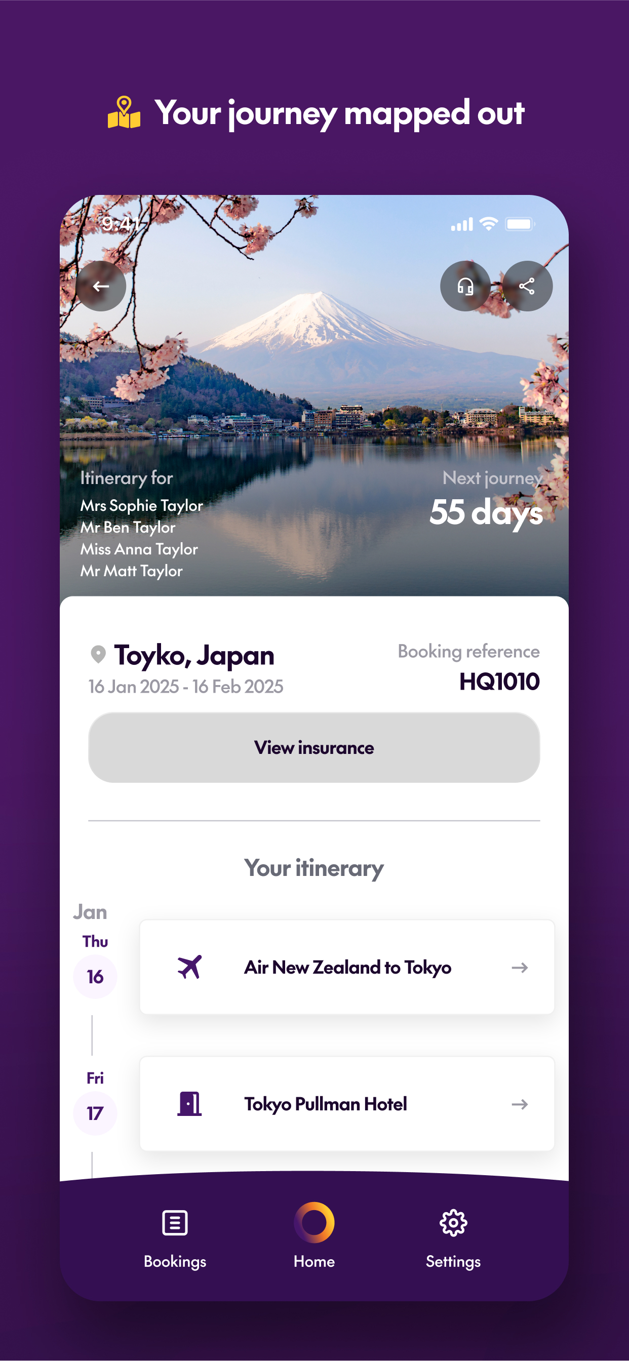 House of Travel App Itineraries